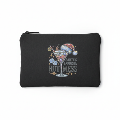 Santa's Favorite Hot Mess Canvas Zipper Pouch The Bargains Basement
