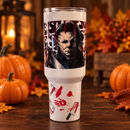 Michael Myers 40oz Horror Tumbler | Halloween Drinkware The Bargains Basement