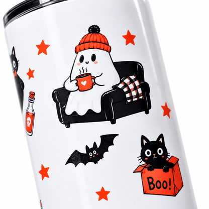 Happy Halloween Double-Sided 20oz Skinny Tumbler – Handmade Halloween Drinkware The Bargains Basement
