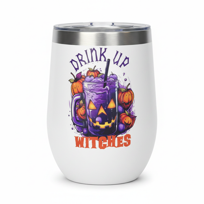 Drink Up Witches Halloween Stemless Wine Tumbler – Handmade The Bargains Basement