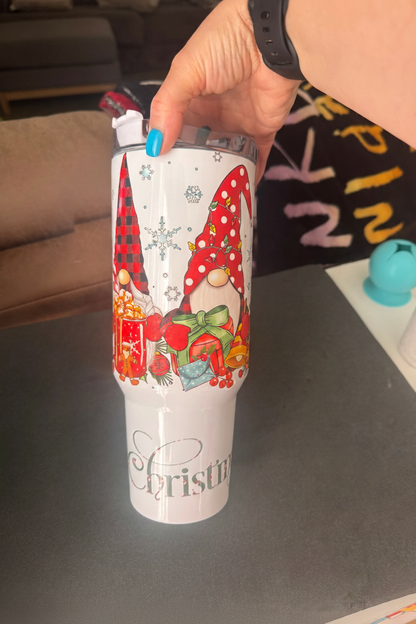 Christmas Gnome 40oz Tumbler with Handle The Bargains Basement