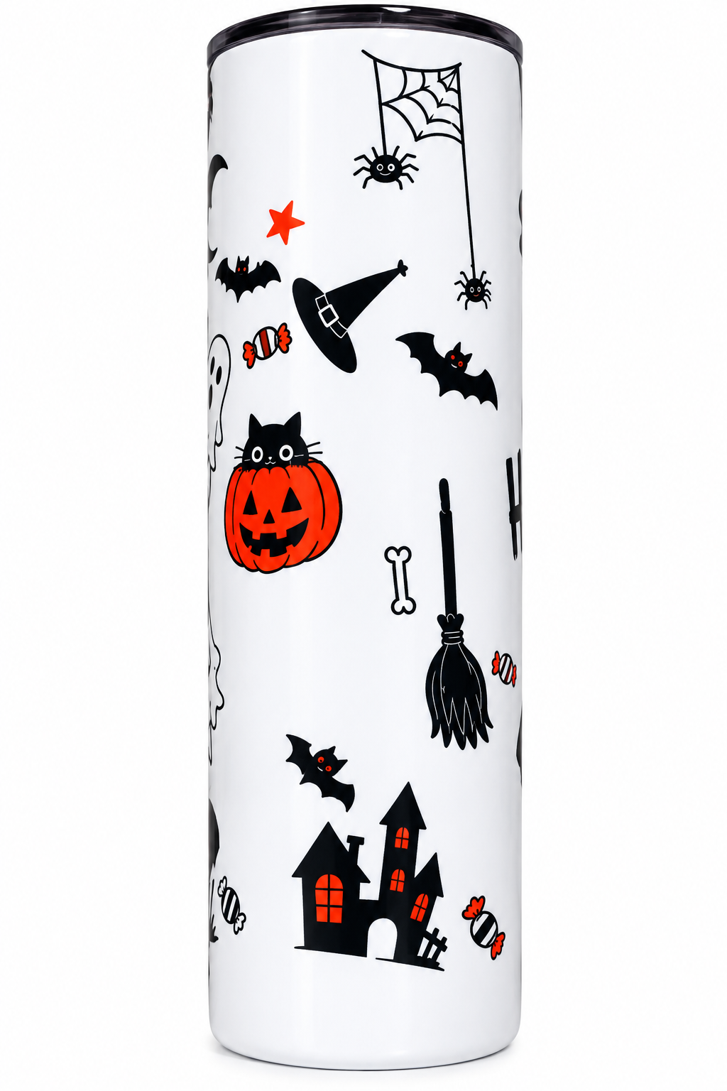 Happy Halloween 20oz Skinny Tumbler – Handmade Halloween Drinkware The Bargains Basement