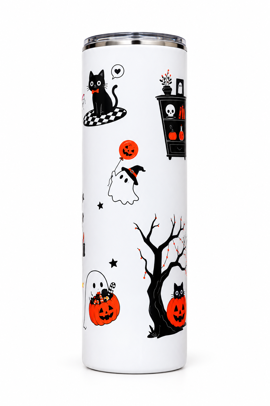 Happy Halloween Double-Sided 20oz Skinny Tumbler – Handmade Halloween Drinkware The Bargains Basement