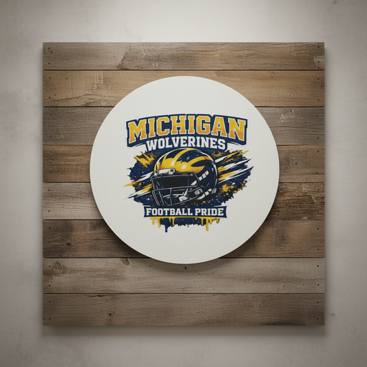 Michigan Wolverines Football Pride Canvas Sign – 10 Inch The Bargains Basement