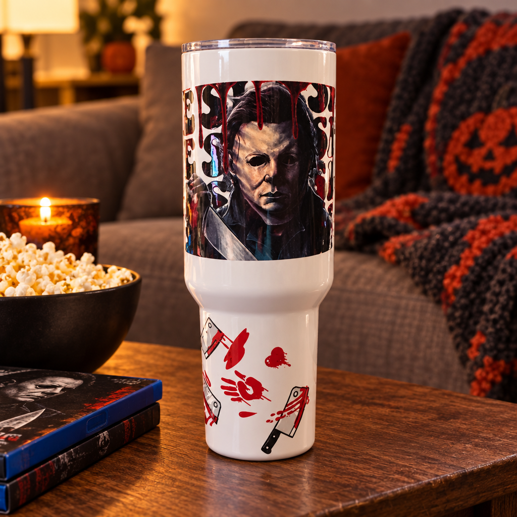 Michael Myers 40oz Horror Tumbler | Halloween Drinkware The Bargains Basement