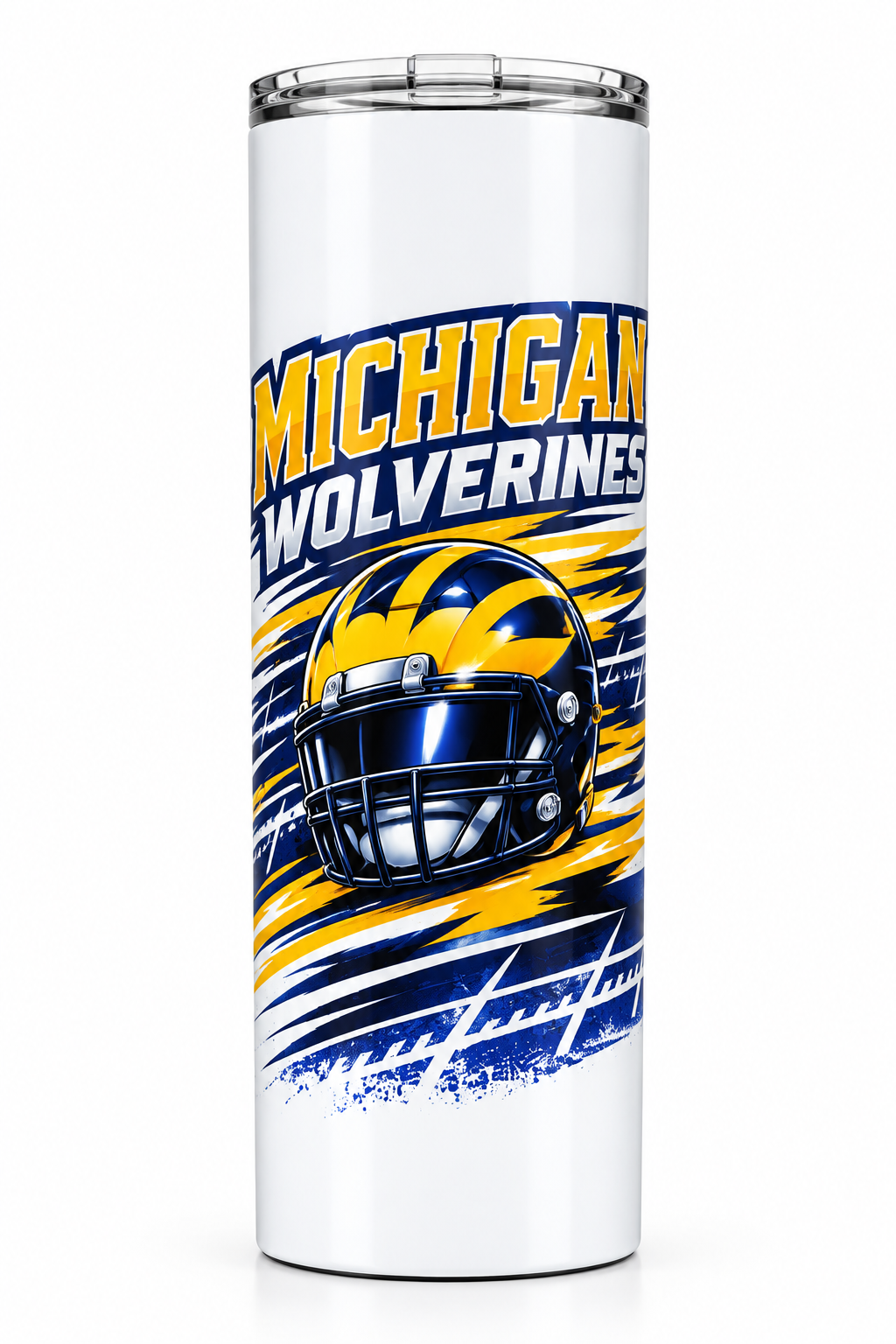 Michigan Wolverines 20oz Skinny Tumbler – Handmade Football Fan Drinkware The Bargains Basement