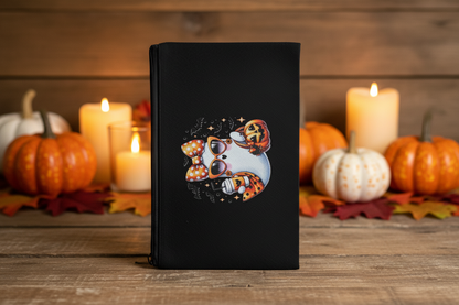 Glam Ghost Halloween Canvas Zipper Pouch | Handmade 8x5 The Bargains Basement