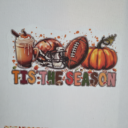Tis The Season – Handmade 8x10x1 Fall Football Canvas Sign The Bargains Basement