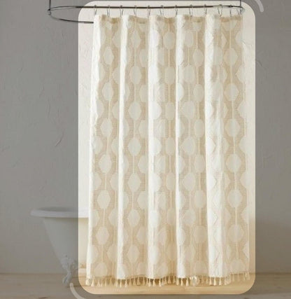 In The Name of Love Clipped Shower Curtain White Opalhouse designed by Jungalow - The Bargains BasementIn The Name of Love Clipped Shower Curtain White Opalhouse designed by Jungalow