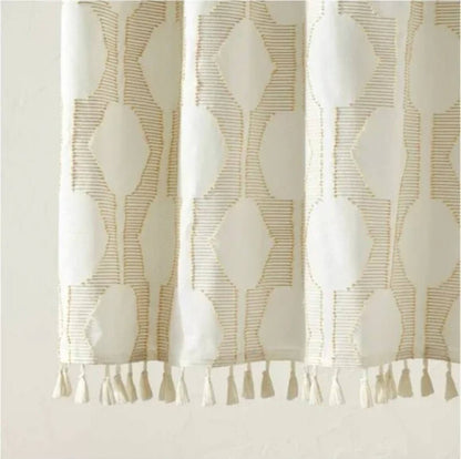 In The Name of Love Clipped Shower Curtain White Opalhouse designed by Jungalow - The Bargains BasementIn The Name of Love Clipped Shower Curtain White Opalhouse designed by Jungalow