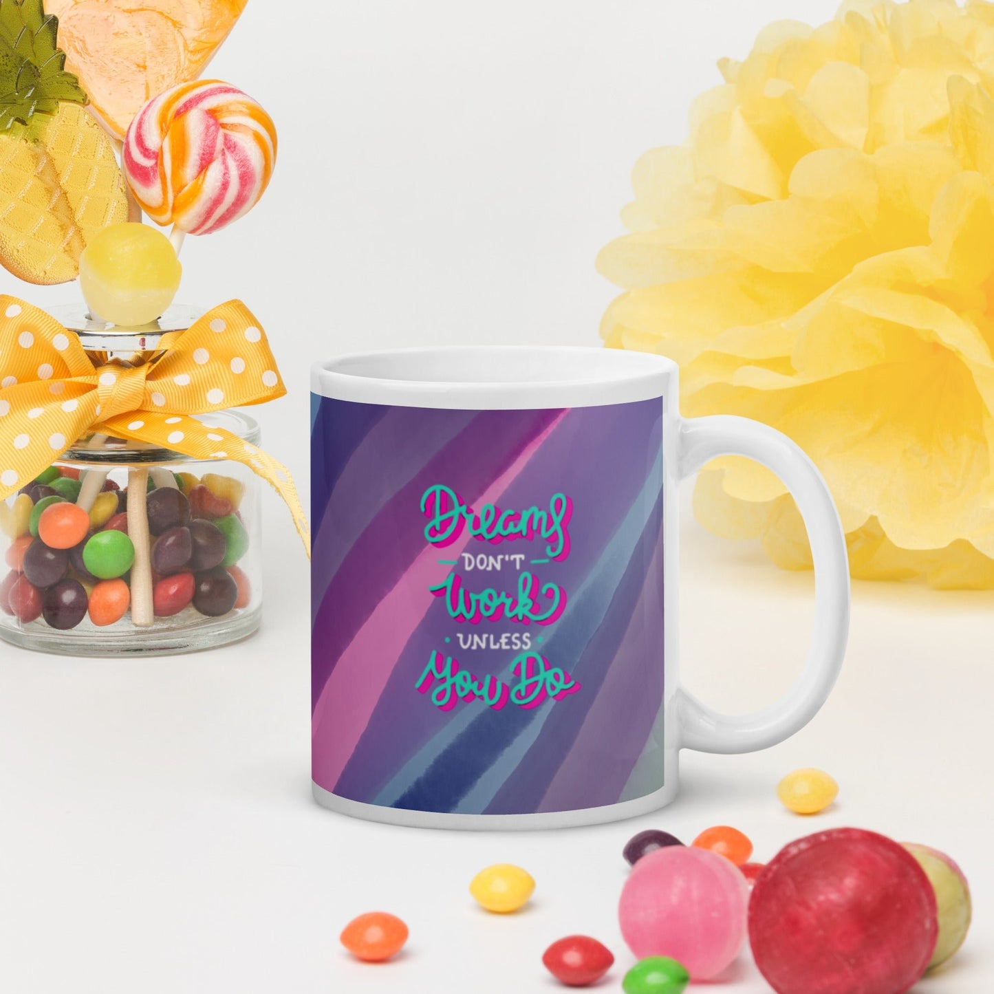Inspirational Mug - Dreams Don't Work Unless You Do - The Bargains BasementInspirational Mug - Dreams Don't Work Unless You Do