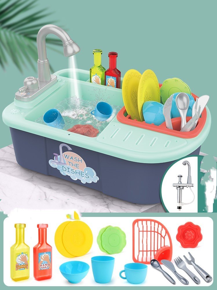 Kids Dishwasher Toy – Interactive Kitchen Playset with Manual and Electric Options - The Bargains BasementKids Dishwasher Toy – Interactive Kitchen Playset with Manual and Electric Options