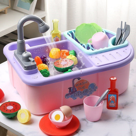 Kids Dishwasher Toy – Interactive Kitchen Playset with Manual and Electric Options - The Bargains BasementKids Dishwasher Toy – Interactive Kitchen Playset with Manual and Electric Options