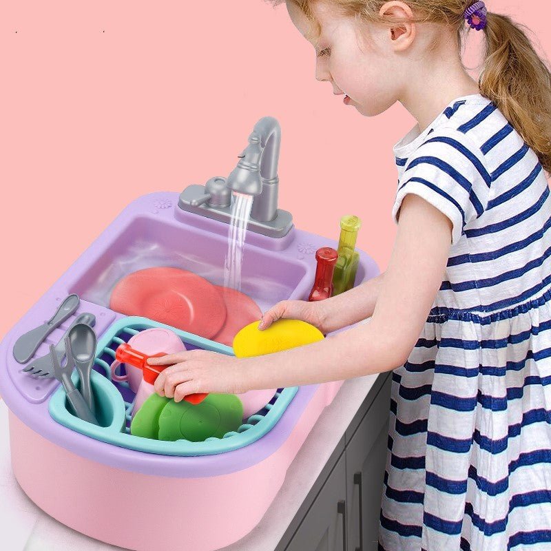Kids Dishwasher Toy – Interactive Kitchen Playset with Manual and Electric Options - The Bargains BasementKids Dishwasher Toy – Interactive Kitchen Playset with Manual and Electric Options
