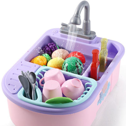 Kids Dishwasher Toy – Interactive Kitchen Playset with Manual and Electric Options - The Bargains BasementKids Dishwasher Toy – Interactive Kitchen Playset with Manual and Electric Options