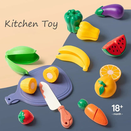Kids Pretend Play Kitchen Set – Simulation Fruits and Vegetables Toys - The Bargains BasementKids Pretend Play Kitchen Set – Simulation Fruits and Vegetables Toys