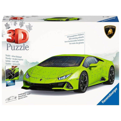 Lamborghini Huracán EVO Green 156 Piece 3D Jigsaw Puzzle Ravensburger - The Bargains BasementLamborghini Huracán EVO Green 156 Piece 3D Jigsaw Puzzle Ravensburger