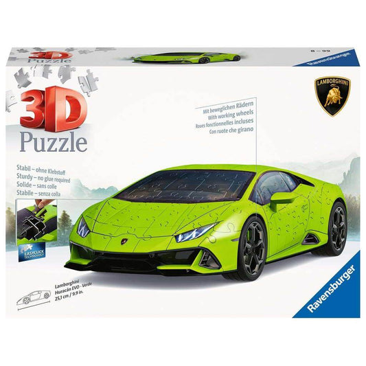 Lamborghini Huracán EVO Green 156 Piece 3D Jigsaw Puzzle Ravensburger - The Bargains BasementLamborghini Huracán EVO Green 156 Piece 3D Jigsaw Puzzle Ravensburger