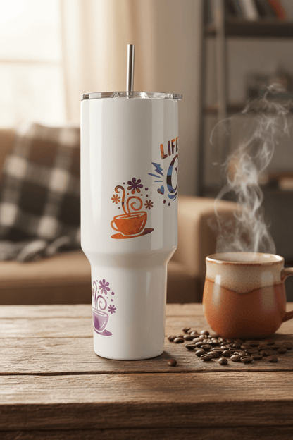 Life Happens Coffee Helps 40oz Tumbler- handmade - The Bargains BasementLife Happens Coffee Helps 40oz Tumbler- handmade
