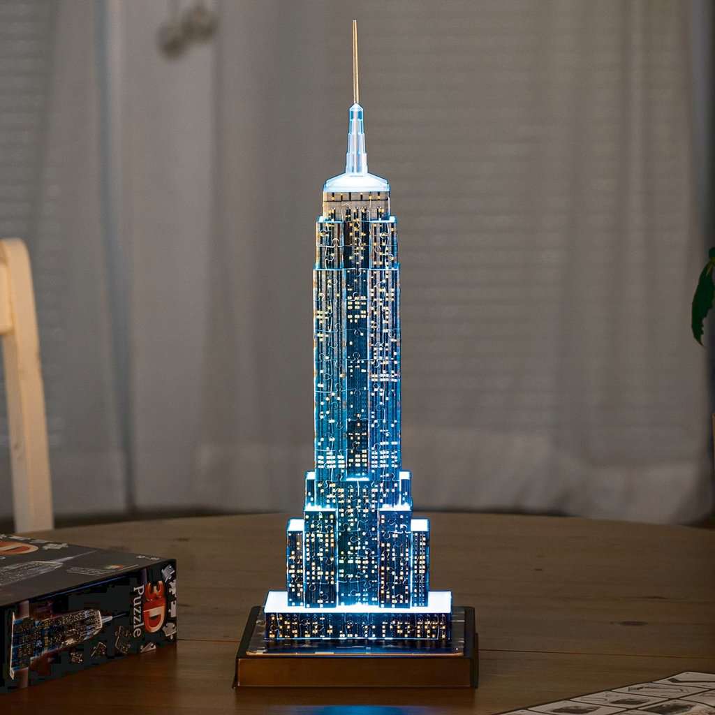 Light - Up Empire State Building 228 Piece 3D Jigsaw Puzzle Ravensburger - The Bargains BasementLight - Up Empire State Building 228 Piece 3D Jigsaw Puzzle Ravensburger