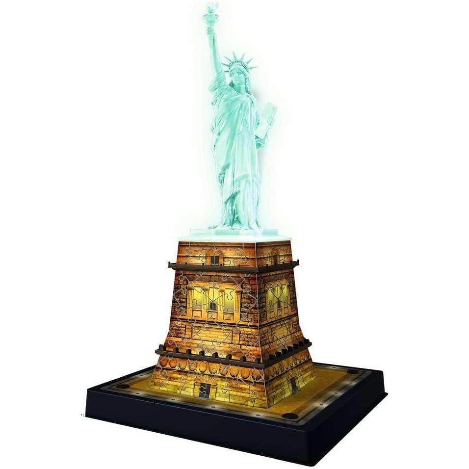 Light - Up Statue of Liberty 120 Piece 3D Jigsaw Puzzle Ravensburger - The Bargains BasementLight - Up Statue of Liberty 120 Piece 3D Jigsaw Puzzle Ravensburger