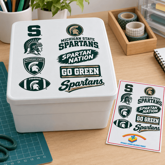 Michigan State Spartans Vinyl Sticker Sheet – 10 Stickers - The Bargains BasementMichigan State Spartans Vinyl Sticker Sheet – 10 Stickers