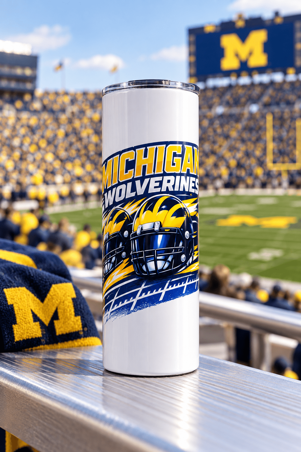 Michigan Wolverines 20oz Skinny Tumbler – Handmade Football Fan Drinkware - The Bargains BasementMichigan Wolverines 20oz Skinny Tumbler – Handmade Football Fan Drinkware