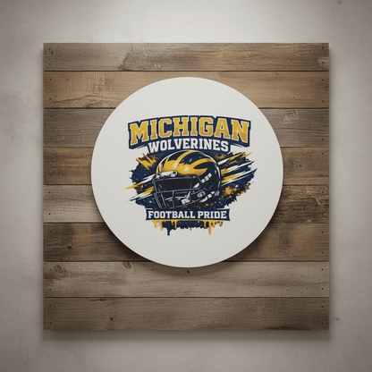 Michigan Wolverines Football Pride Canvas Sign – 10 Inch - The Bargains BasementMichigan Wolverines Football Pride Canvas Sign – 10 Inch