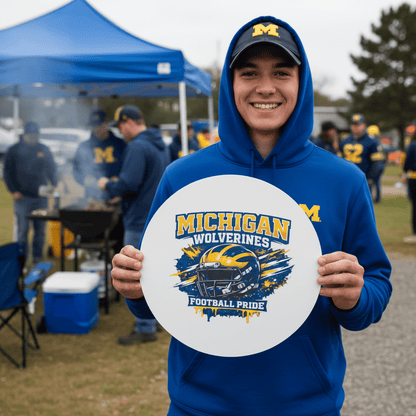 Michigan Wolverines Football Pride Canvas Sign – 10 Inch - The Bargains BasementMichigan Wolverines Football Pride Canvas Sign – 10 Inch