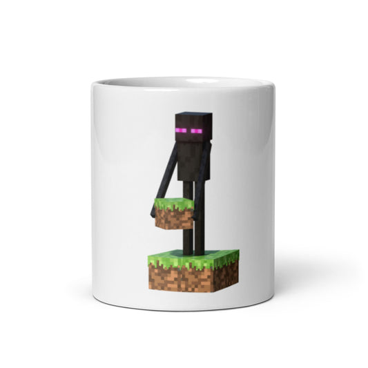 Minecraft Enderman Design White Glossy Mug - The Bargains BasementMinecraft Enderman Design White Glossy Mug