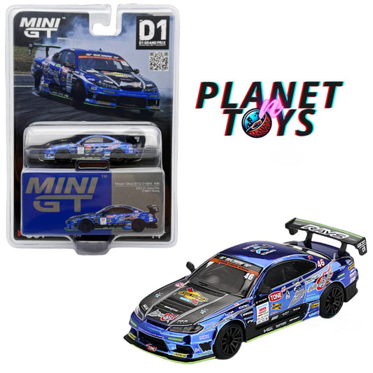 Mini GT 1:64 Nissan Silvia (S15) D - MAX Racing 46 2023 D1 Grand Prix 857 - The Bargains BasementMini GT 1:64 Nissan Silvia (S15) D - MAX Racing 46 2023 D1 Grand Prix 857