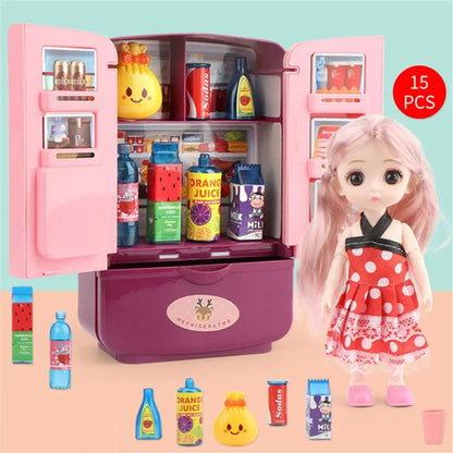 Mini Toy Fridge – Pretend Play Kitchen Refrigerator for Kids - The Bargains BasementMini Toy Fridge – Pretend Play Kitchen Refrigerator for Kids
