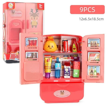 Mini Toy Fridge – Pretend Play Kitchen Refrigerator for Kids - The Bargains BasementMini Toy Fridge – Pretend Play Kitchen Refrigerator for Kids