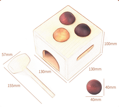 Montessori Wooden Knock Ball Toy - The Bargains BasementMontessori Wooden Knock Ball Toy