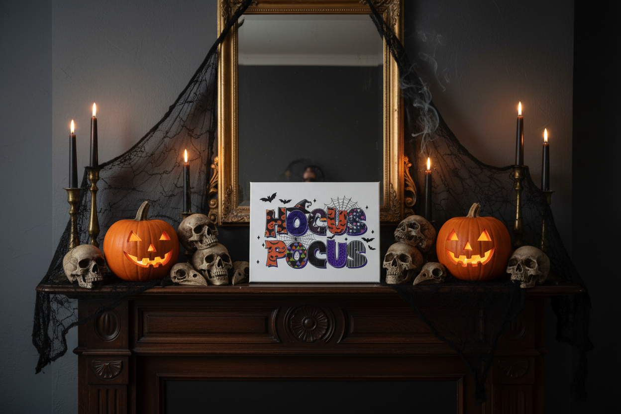 Moody Halloween Mantle