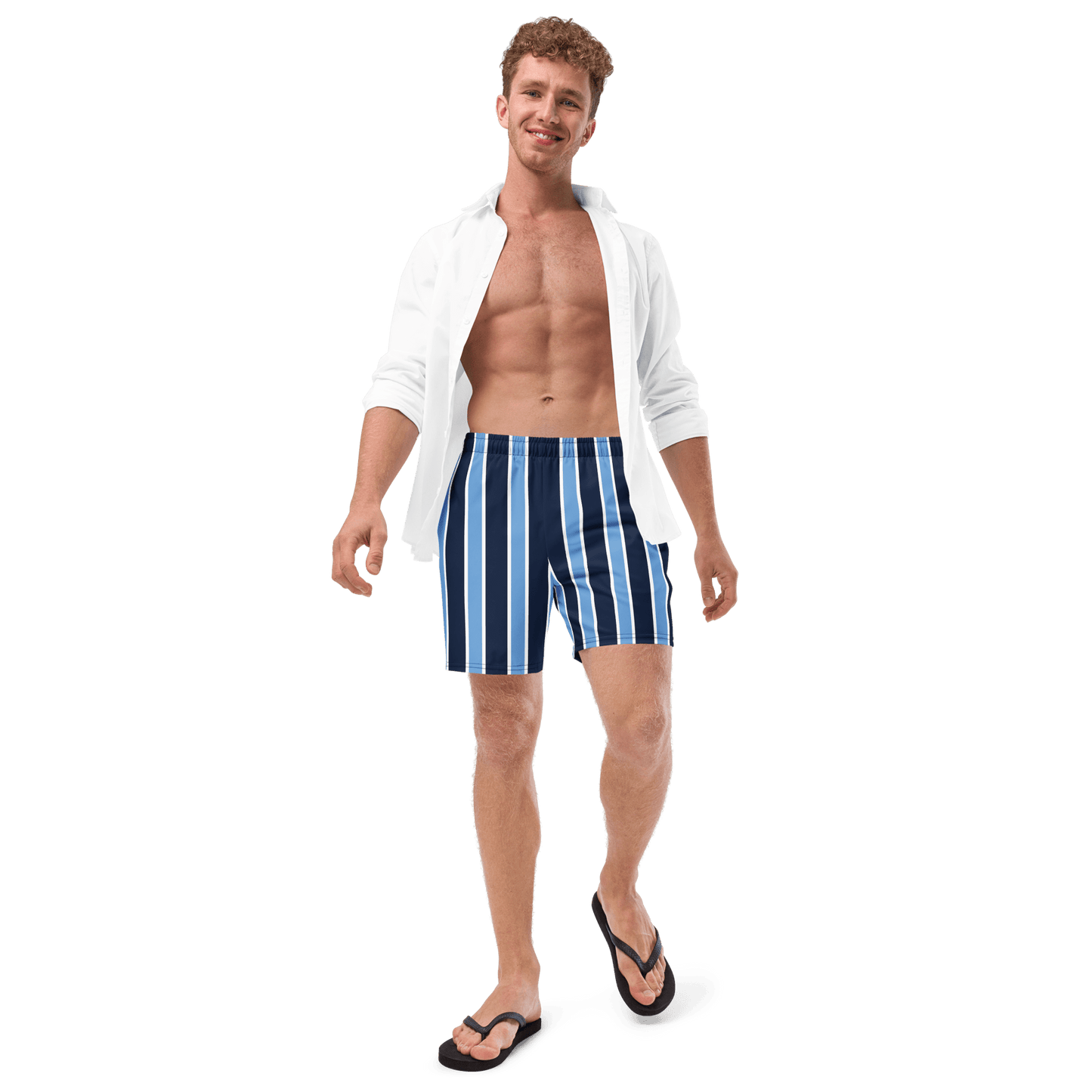 Navy & baby blue stripped Swim Trunks - The Bargains BasementNavy & baby blue stripped Swim Trunks