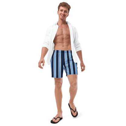 Navy & baby blue stripped Swim Trunks - The Bargains BasementNavy & baby blue stripped Swim Trunks