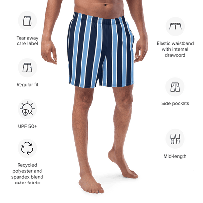 Navy & baby blue stripped Swim Trunks - The Bargains BasementNavy & baby blue stripped Swim Trunks
