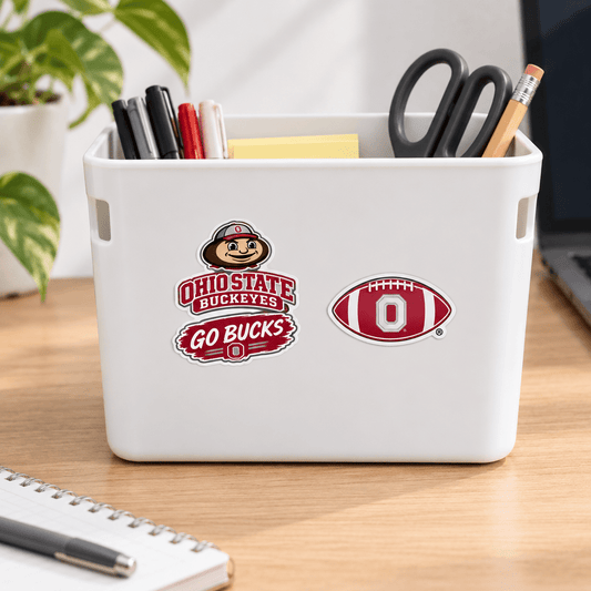 Ohio State Buckeyes Handmade Vinyl Sticker Sheet – 10 Designs - The Bargains BasementOhio State Buckeyes Handmade Vinyl Sticker Sheet – 10 Designs