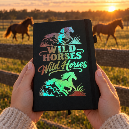 Outdoors by a horse pasture