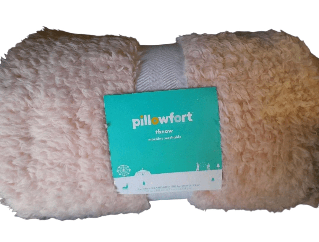 Pillowfort Light Pink Throw Blanket 50" x 60" - The Bargains BasementPillowfort Light Pink Throw Blanket 50" x 60"