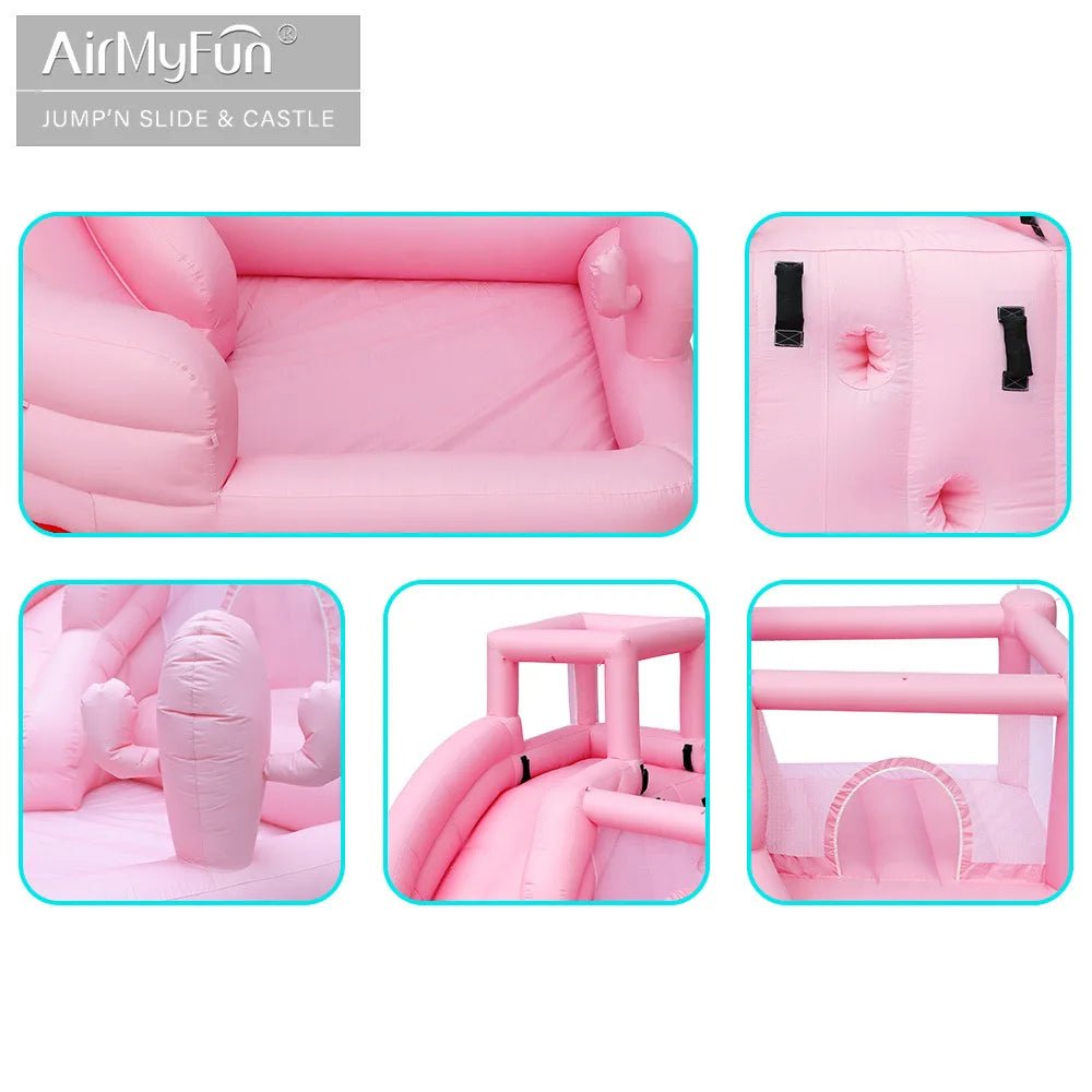 Pink Inflatable Bounce House – Pastel Kids Jumping Castle for Parties & Weddings - The Bargains BasementPink Inflatable Bounce House – Pastel Kids Jumping Castle for Parties & Weddings