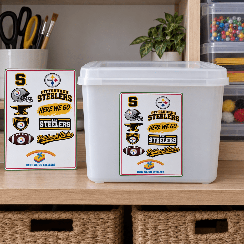 Pittsburgh Steelers Vinyl Sticker Sheet – 10 Designs - The Bargains BasementPittsburgh Steelers Vinyl Sticker Sheet – 10 Designs