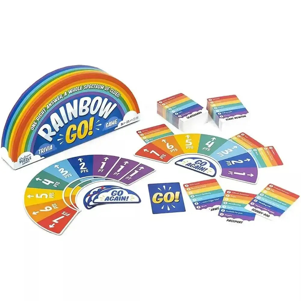 Rainbow Go! - Face Paced Trivia Card Game - Professor Puzzle - The Bargains BasementRainbow Go! - Face Paced Trivia Card Game - Professor Puzzle