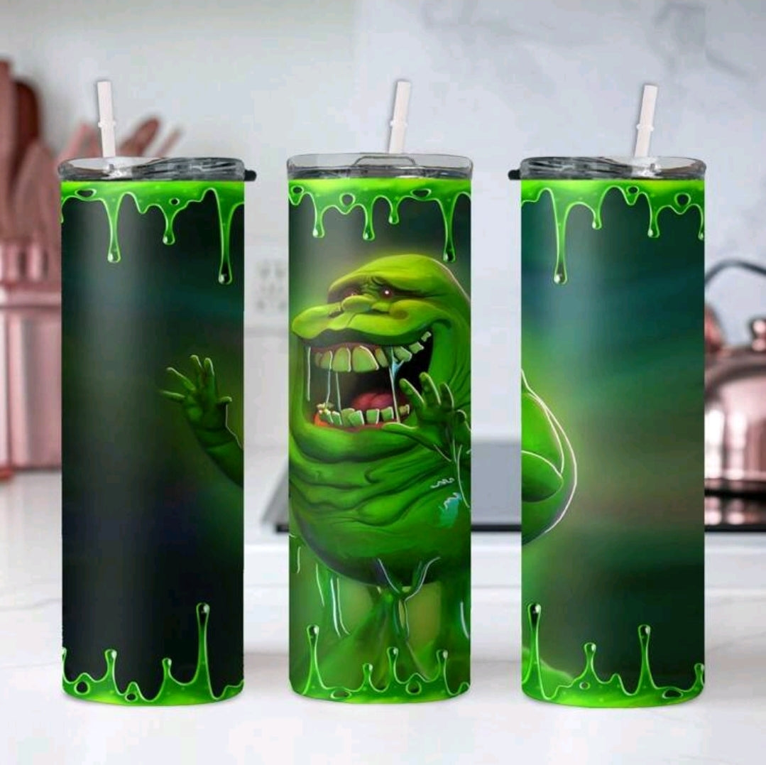 Halloween Green Slime Ghost Skinny Tumbler Stainless Steel Insulated...