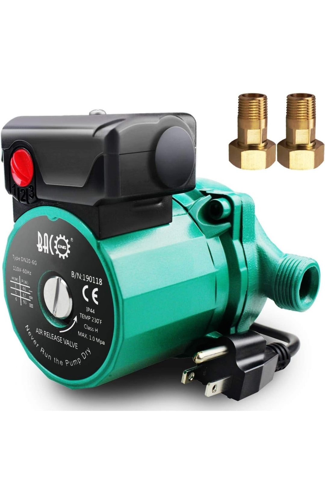 NPT 3/4" Hot Water Circulation Pump 105W Domestic Recirculating Pump