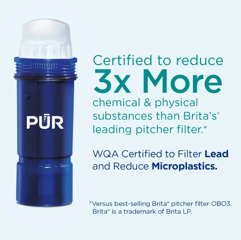 PUR PLUS 7 Cup Water Pitcher W/ Lead Reducing Filter