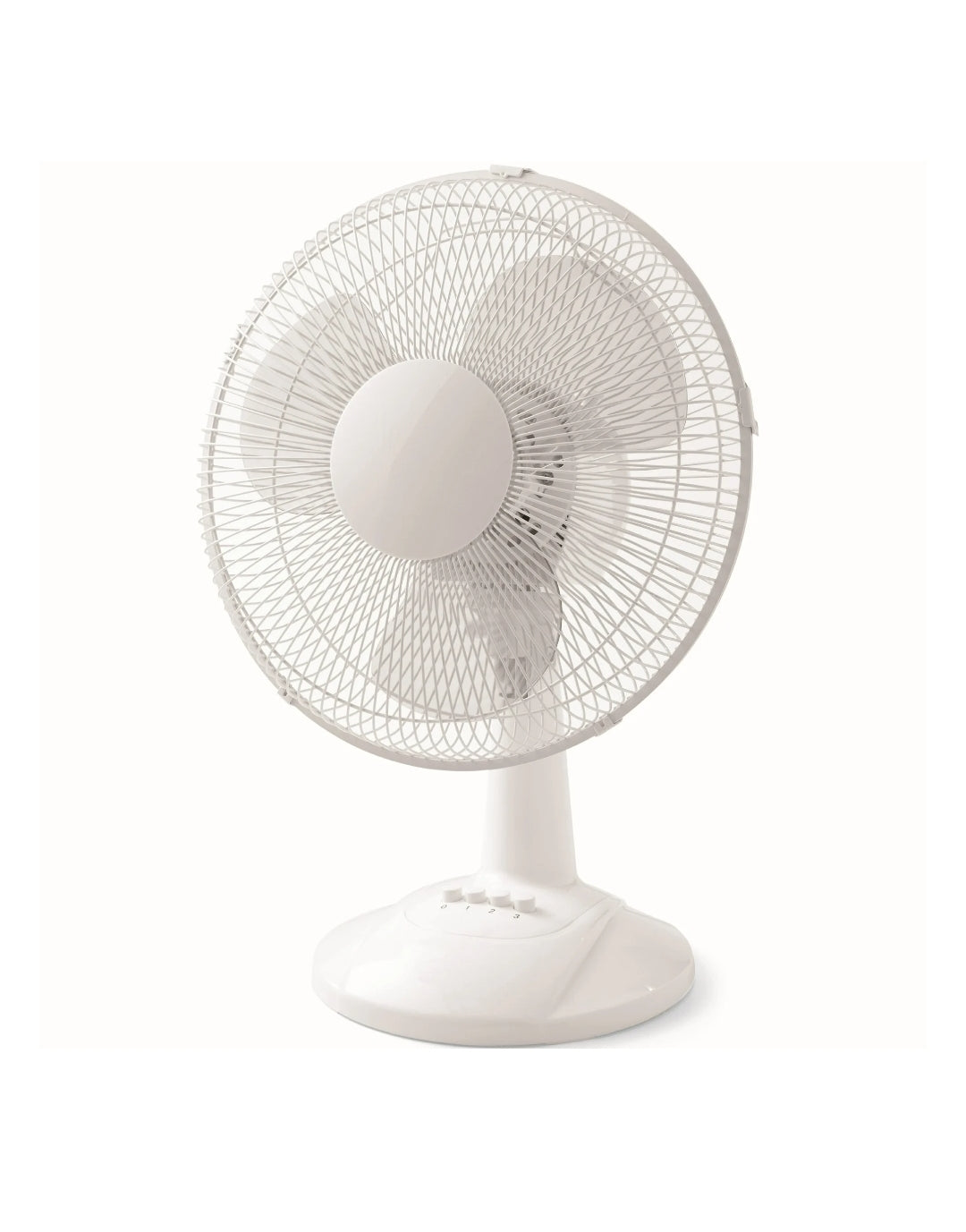 Mainstays 12" 3-Speed Oscillating Table Fan, FT30-8MBW, New, White