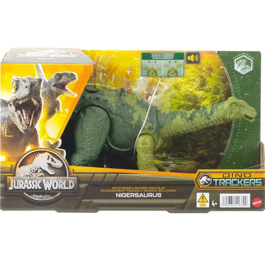 Jurassic World Dino Trackers Wild Roar Nigersaurus Action Figure Sounds Moves