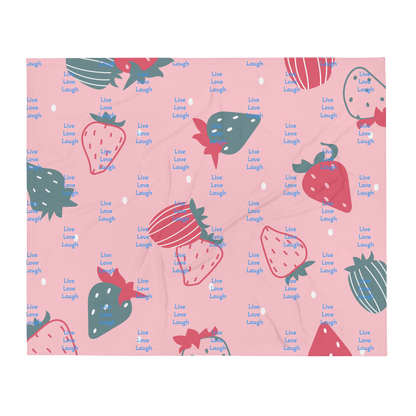 Sweet as Strawberry Throw Blanket - The Bargains Basement